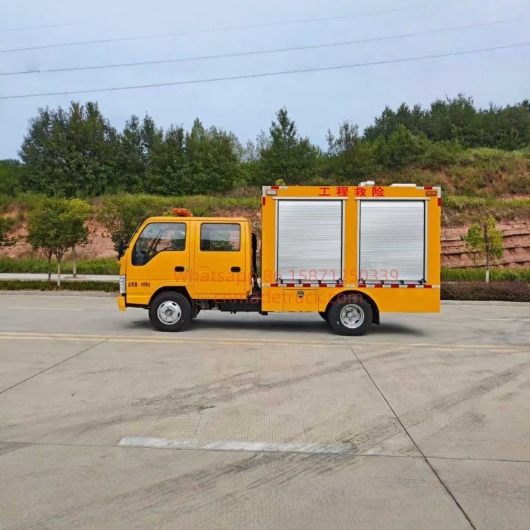 Isuzu double-row blue-plate emergency rescue vehicle waterlogging drainage vehicle