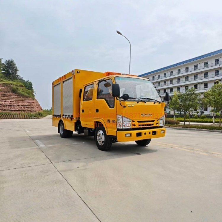 Isuzu double-row blue-plate emergency rescue vehicle waterlogging drainage vehicle