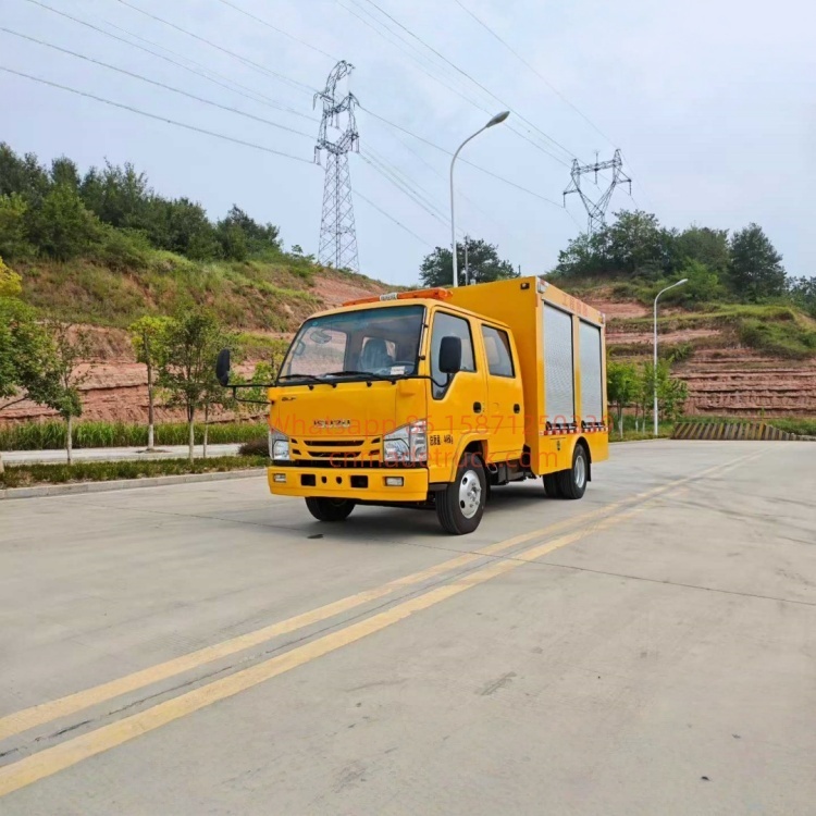 Isuzu double-row blue-plate emergency rescue vehicle waterlogging drainage vehicle