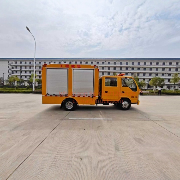 Isuzu double-row blue-plate emergency rescue vehicle waterlogging drainage vehicle
