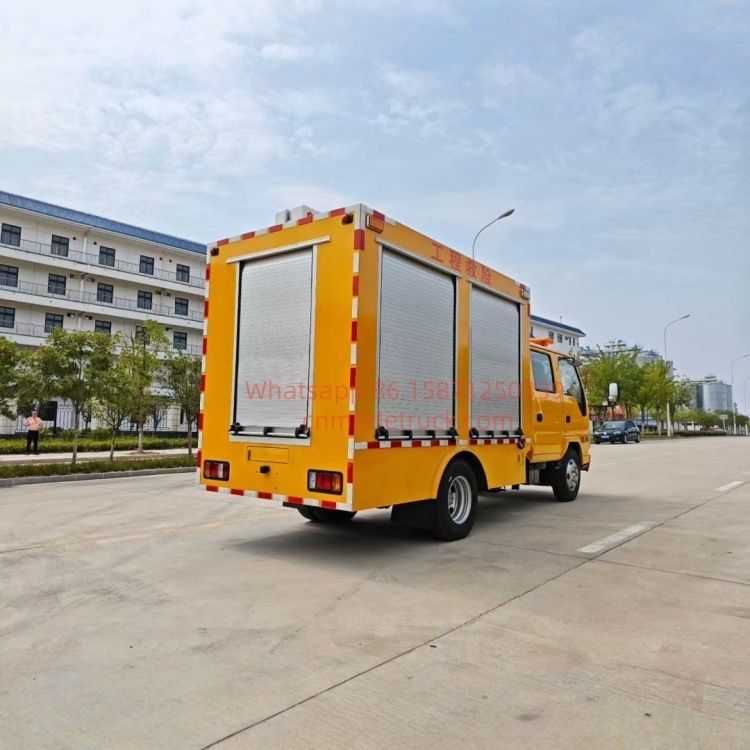 Isuzu double-row blue-plate emergency rescue vehicle waterlogging drainage vehicle