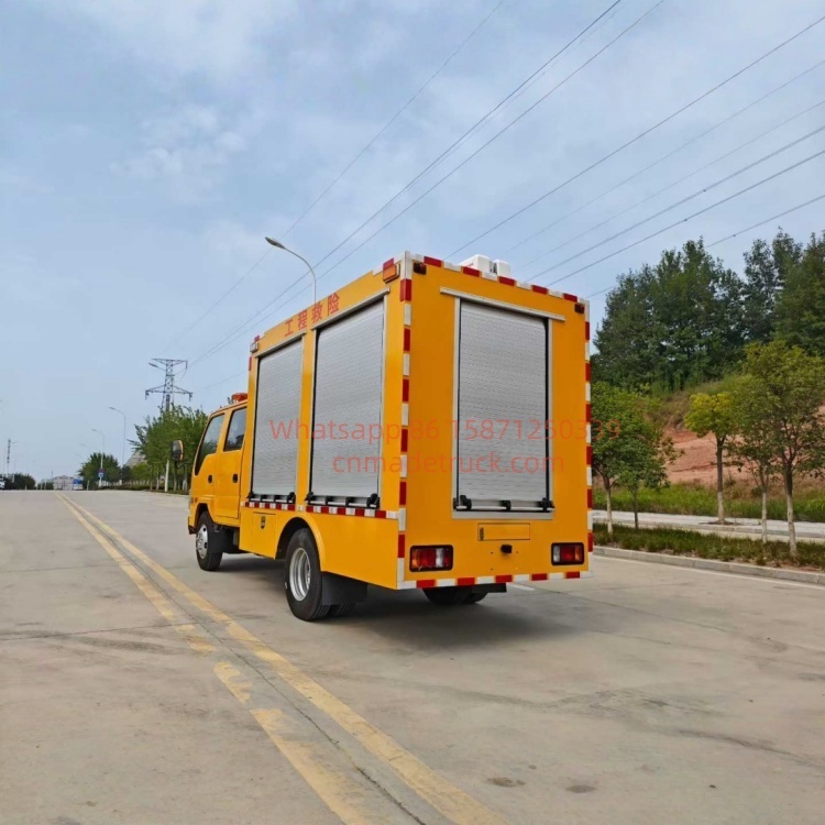 Isuzu double-row blue-plate emergency rescue vehicle waterlogging drainage vehicle