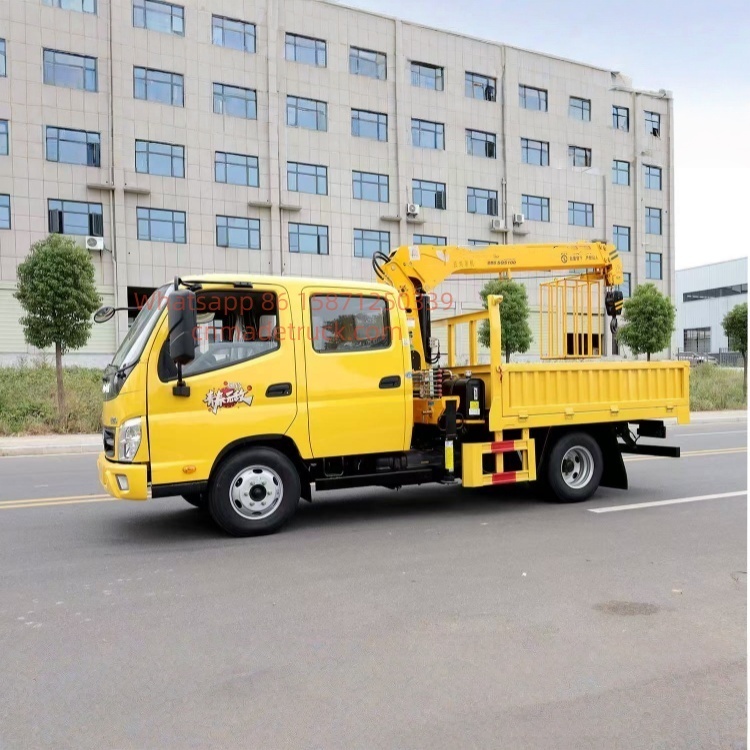 FOTON truck-mounted crane transport truck, truck-mounted crane truck, straight-arm crane
