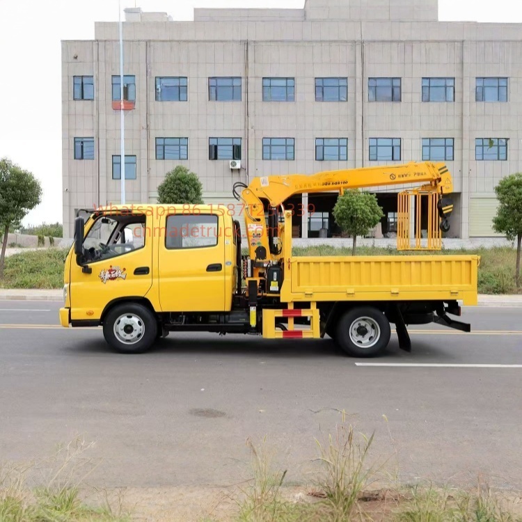 FOTON truck-mounted crane transport truck, truck-mounted crane truck, straight-arm crane