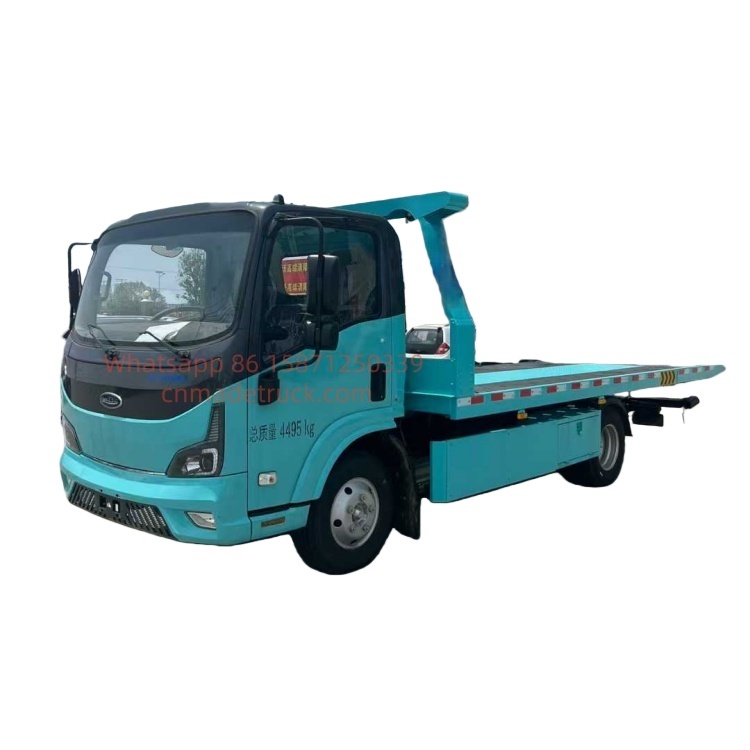 Qingling EVM100 Pure Electric Blue-Plate Flatbed Wrecker Fuel vehicle transportation underground garage towing