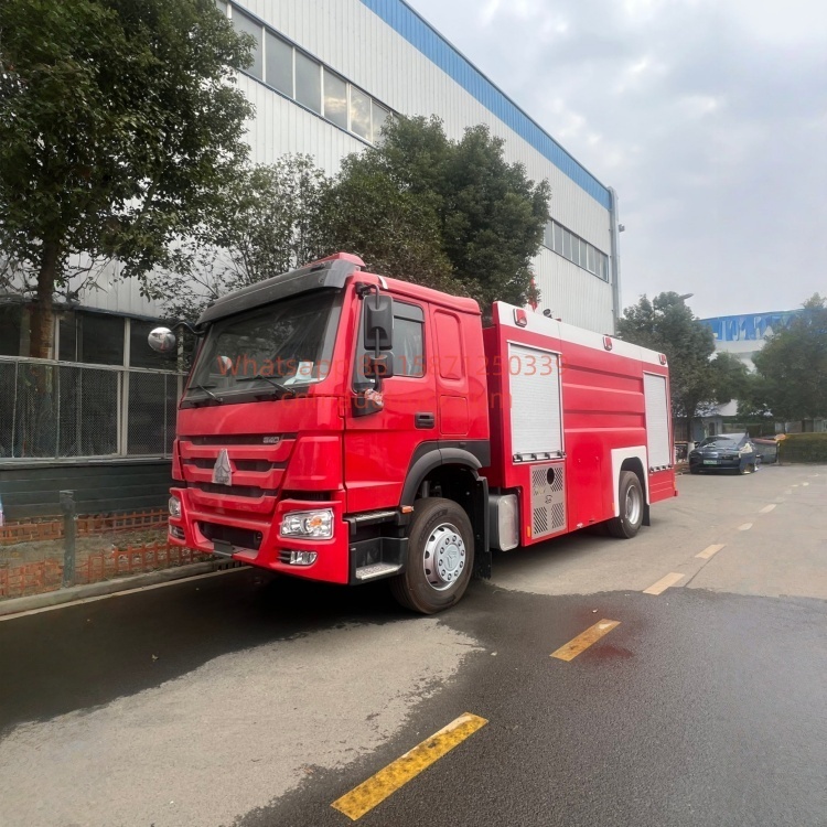 Sinotruk Howo 4×2 Single Axle Water Tank Fire Truck 7000 L capacity