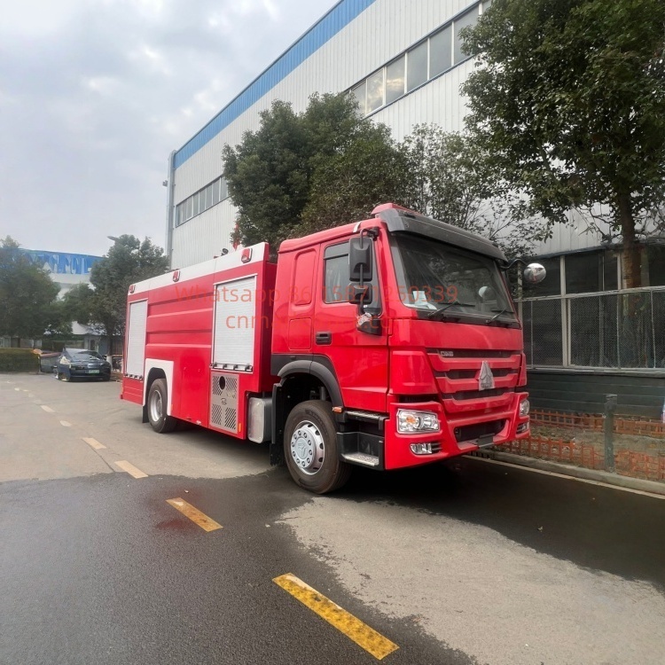 Sinotruk Howo 4×2 Single Axle Water Tank Fire Truck 7000 L capacity