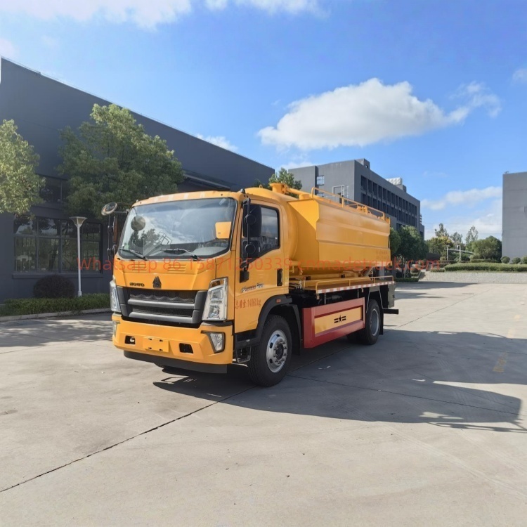 Sinotruk Howo cleaning and sewage suction truck with a 3800mm wheelbase
