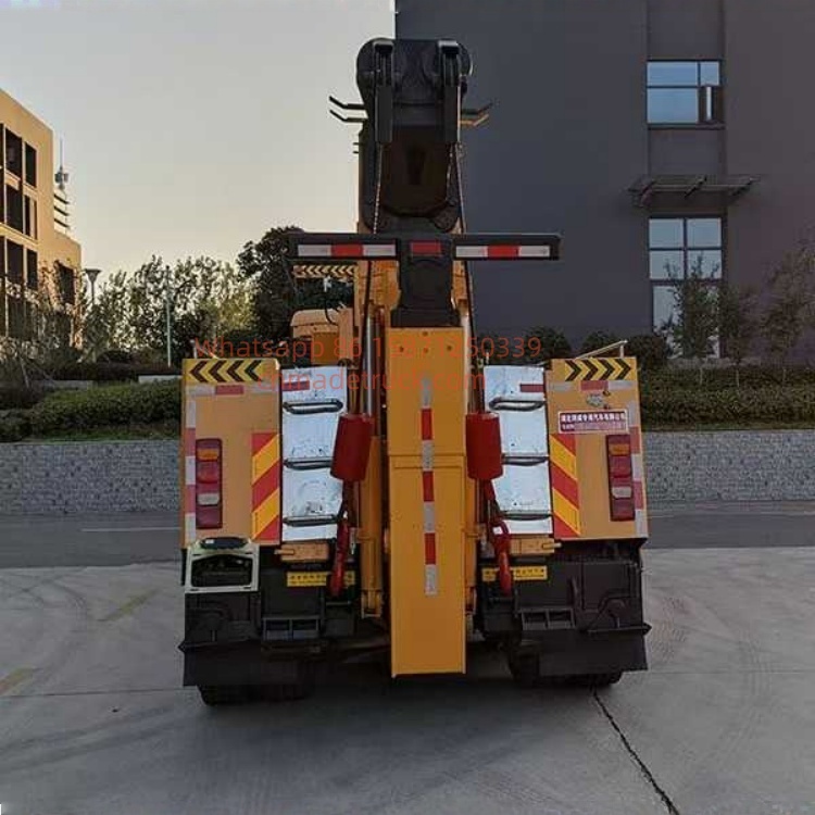 HOWO truck-mounted crane transport truck, truck-mounted crane truck, straight-arm crane, flatbed truck-mounted crane truck