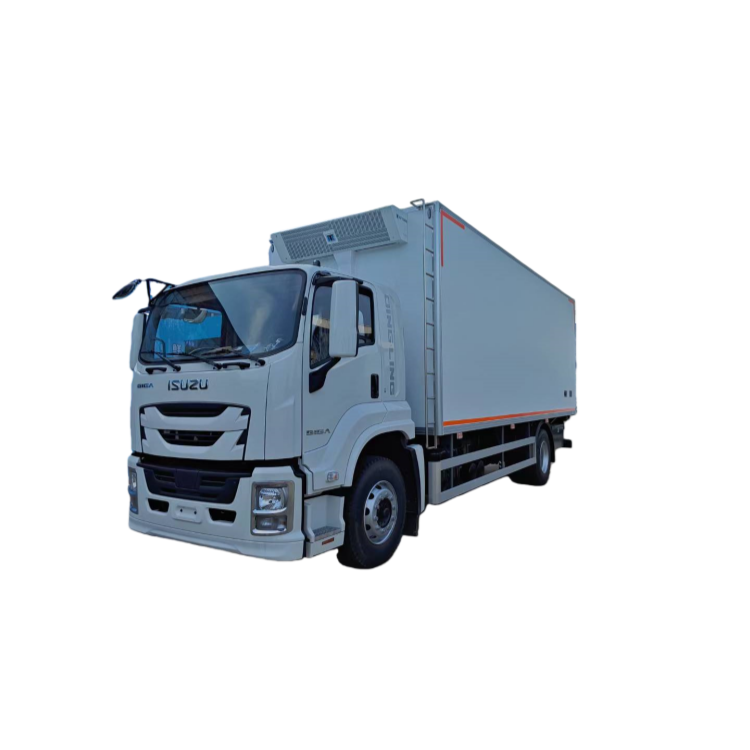 Isuzu Giant Coffee Refrigerated Cold Chain Logistics Transport Truck, Frozen Van Truck, Mobile Large Refrigerator