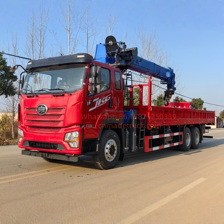 FAW Truck-mounted crane, lorry loader, straight-arm crane, flatbed truck-mounted crane