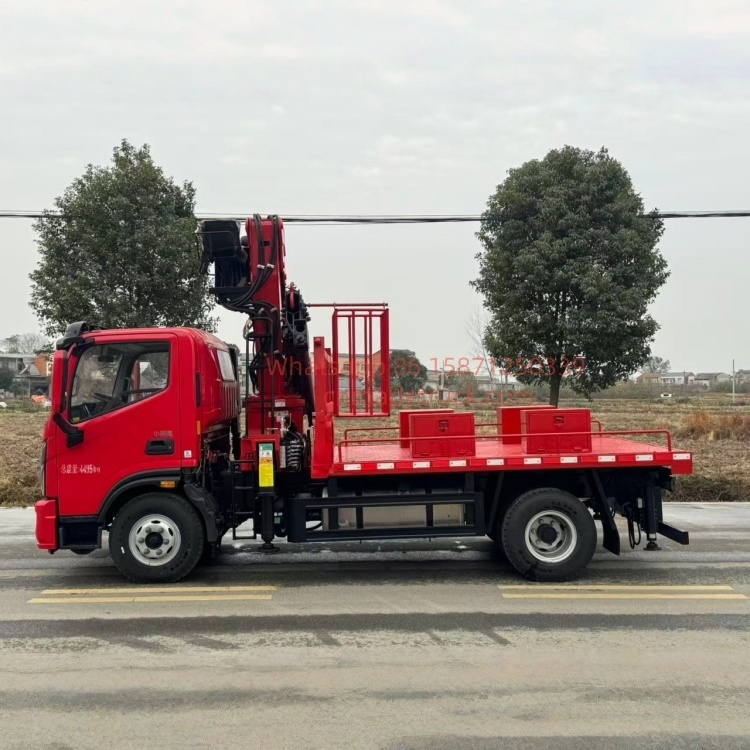 FOTONTruck-mounted crane, straight-arm crane, flatbed truck-mounted crane
