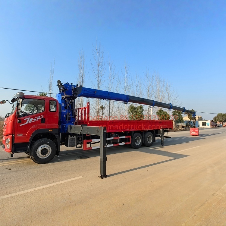 FAW Truck-mounted crane, lorry loader, straight-arm crane, flatbed truck-mounted crane