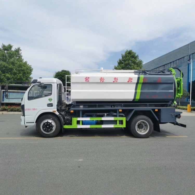 DFL Furika suction truck powered by Yuchai 135 horsepower engine with a displacement of 2970L