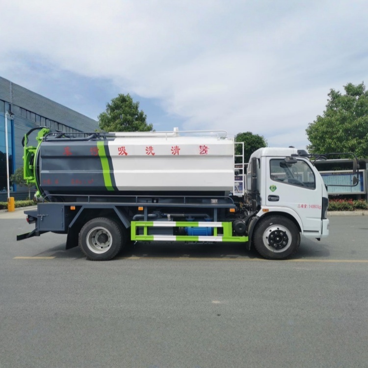 DFL Furika suction truck powered by Yuchai 135 horsepower engine with a displacement of 2970L