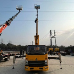 Sinotruk Howo Blue Plate Telescopic Boom (Straight Boom) Aerial Work Vehicle