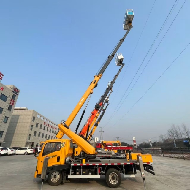 Sinotruk Howo Blue Plate Telescopic Boom (Straight Boom) Aerial Work Vehicle