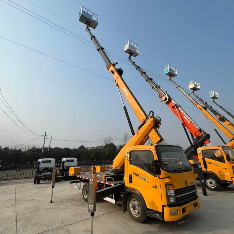 Sinotruk Howo Blue Plate Telescopic Boom (Straight Boom) Aerial Work Vehicle