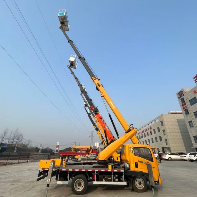 Sinotruk Howo Blue Plate Telescopic Boom (Straight Boom) Aerial Work Vehicle