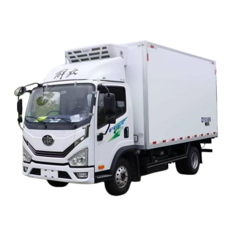 FAW  Tiger 6G 4.2-meter oil-electric hybrid green license refrigerated truck