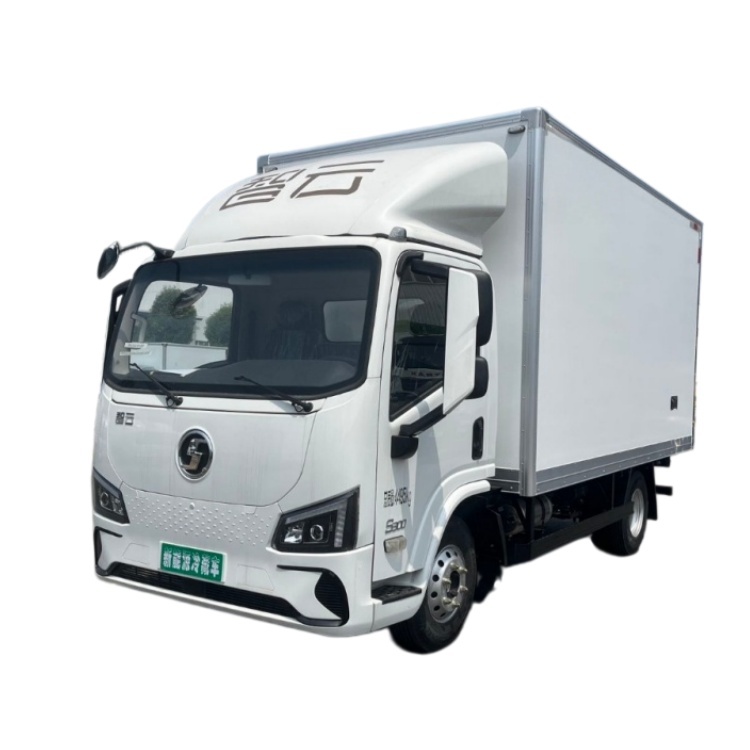 Shacman Pure Electric New Energy Refrigerated Truck (4.2-meter Blue License Box-type Cold Chain Light Truck)