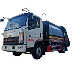 Sinotruk Howo compressed garbage truck, Weichai engine with 150 horsepower, wheelbase of 3280mm