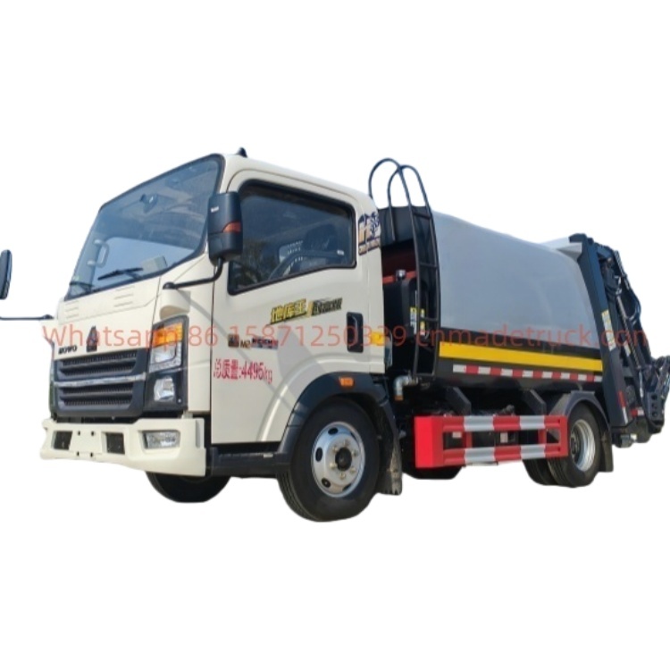 Sinotruk Howo underground garage compressed garbage truck,, Weichai 140 horsepower, wheelbase of 2800mm