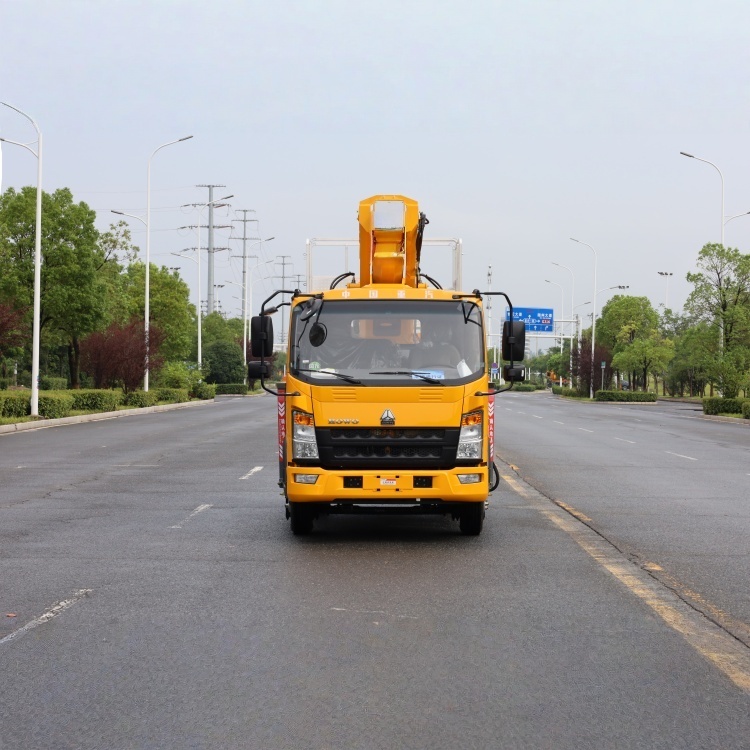 Sinotruk Howo Blue License 31m Telescopic Boom Aerial Work Vehicle