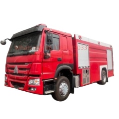 Sinotruk Howo 4×2 Single Axle Water Tank Fire Truck 7000 L capacity
