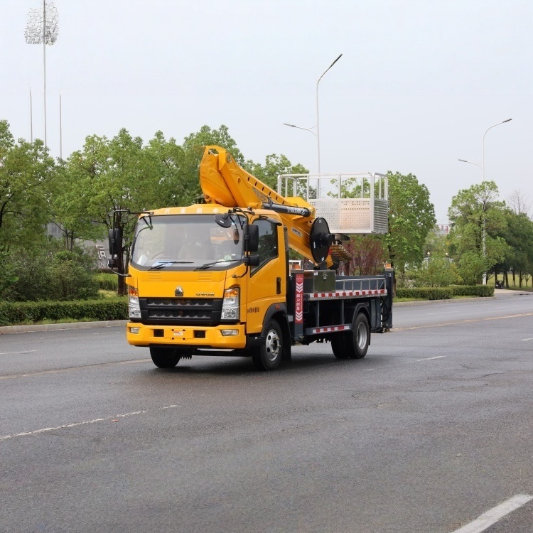 Sinotruk Howo Blue License 31m Telescopic Boom Aerial Work Vehicle