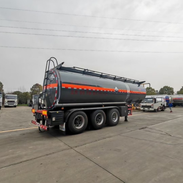 28400L Corrosive Goods Tank Transport Semi-trailer Corrosive Goods Transportation