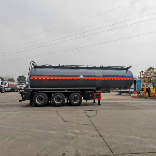 28400L Corrosive Goods Tank Transport Semi-trailer Corrosive Goods Transportation