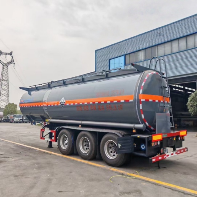 28400L Corrosive Goods Tank Transport Semi-trailer Corrosive Goods Transportation