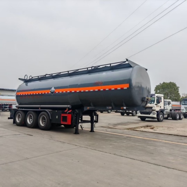 28400L Corrosive Goods Tank Transport Semi-trailer Corrosive Goods Transportation