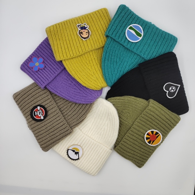 Knitted Hat Embroidered Patches