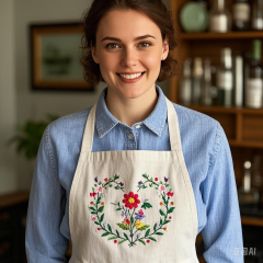 Customized embroidered apron