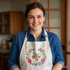 Customized embroidered apron