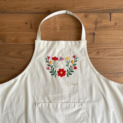 Customized embroidered apron