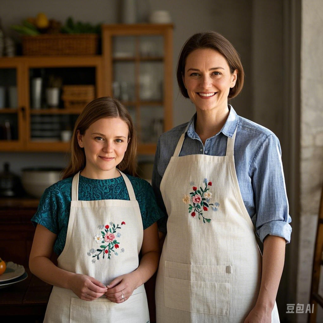Customized embroidered apron