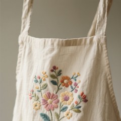 Ins-style minimalist embroidered apron
