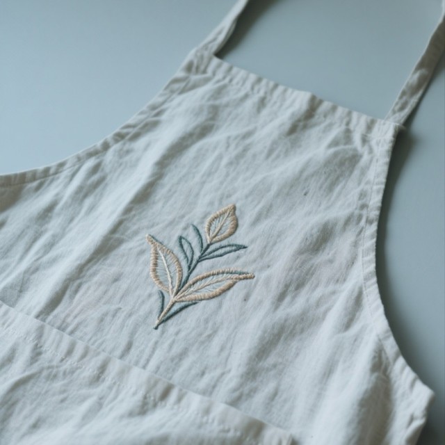 Ins-style minimalist embroidered apron
