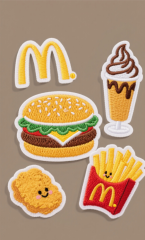 Cute Food Embroidered Patch - Custom Embroidered Patches
