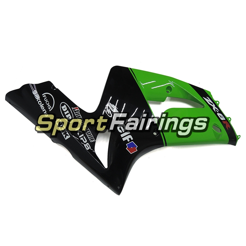 Fairing Kit Fit For Kawasaki ZX6R 2003-2004- Elf Black Green