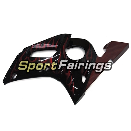 Fairing Kit Fit For Yamaha YZF R6 1998 - 2002 - Black Red Flames