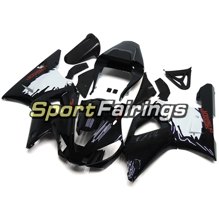 Fairing Kit Fit For Yamaha YZF R1 2000 2001 - Black White
