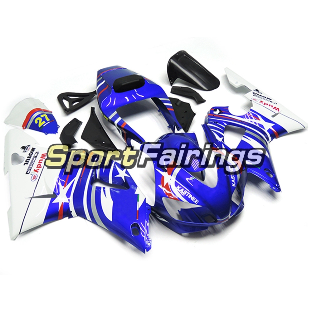 Fairing Kit Fit For Yamaha YZF R1 1998 1999 -White Blue