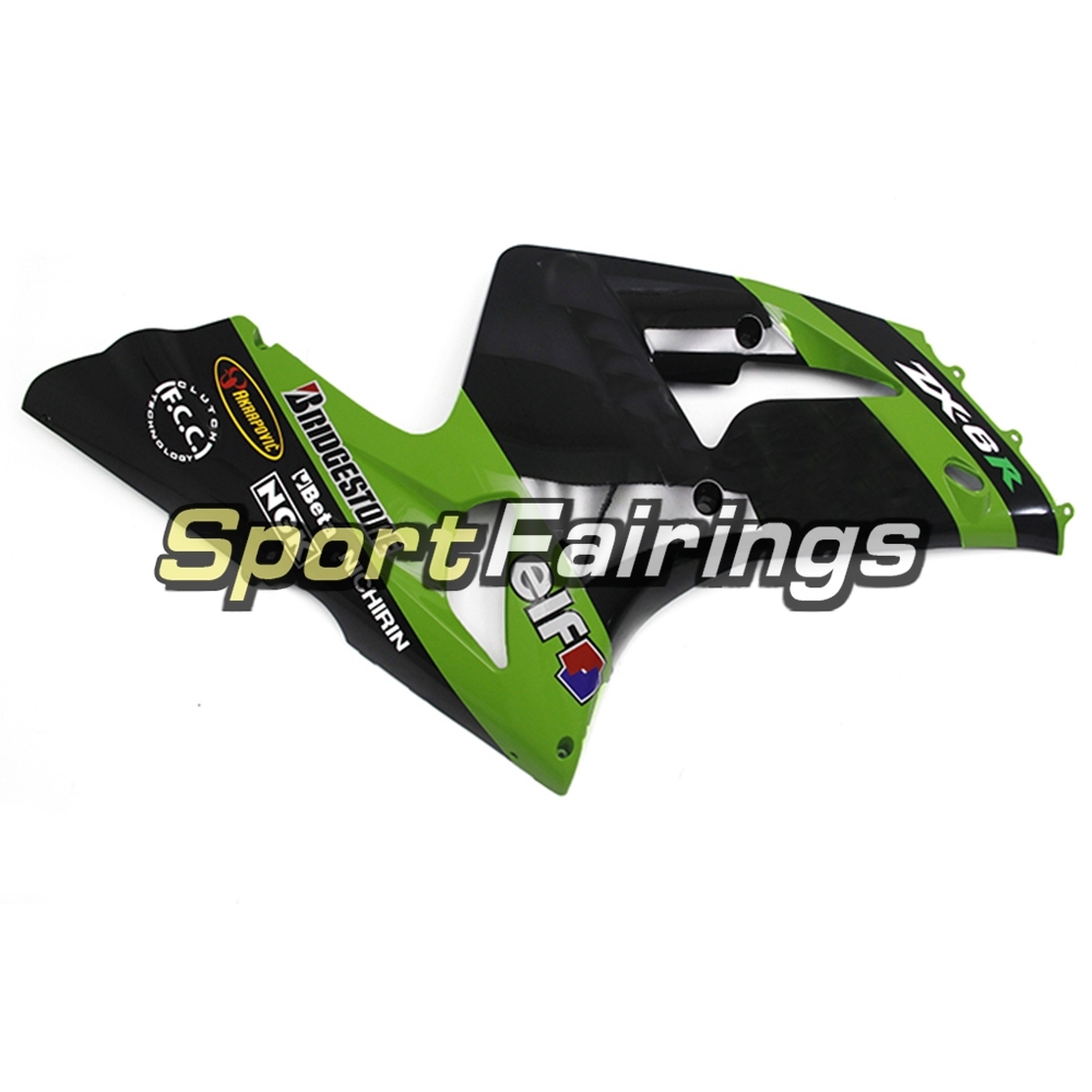 Fairing Kit Fit For Kawasaki ZX6R 2003-2004- Green Black