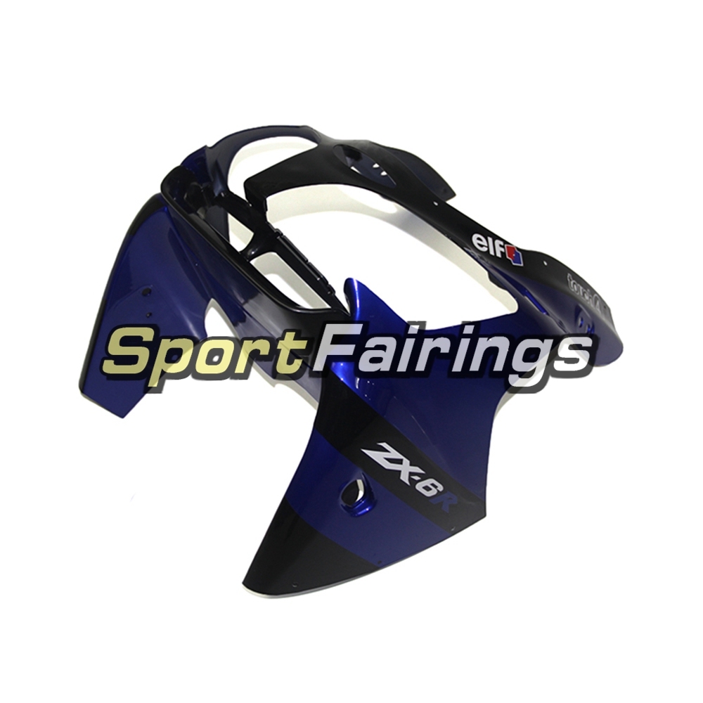 Fairing Kit Fit For Kawasaki ZX6R 2000-2002- Elf Black Blue
