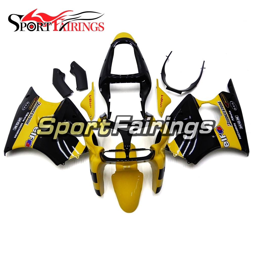 Fairing Kit Fit For Kawasaki ZX6R 2000-2002- Elf Black Yellow