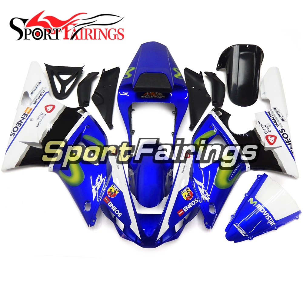 Fairing Kit Fit For Yamaha YZF R1 2000 2001 - Blue White